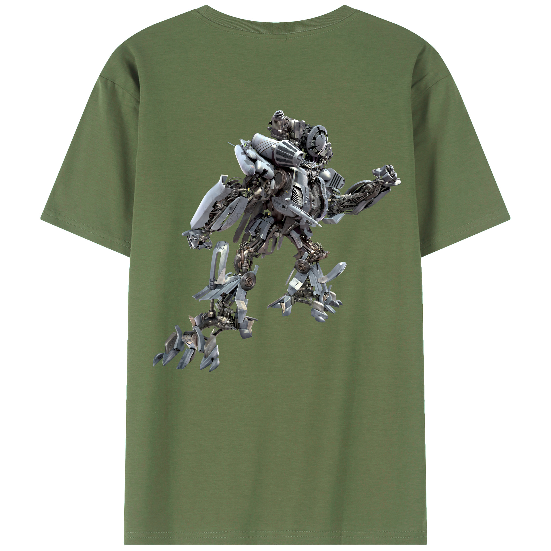 （画像用） Transformers トランスフォーマー 綿100％ メンズ半袖Tシャツ（バックプリント） 通気性